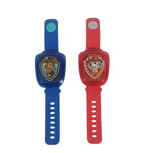 Vtech Paw Patrol Chase & Marshall Learning Watches Lot Of 2 PARTS